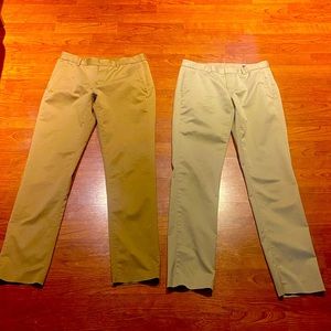Two Pairs of Bonobos Pants Tailored 28x32 Washed Chinos